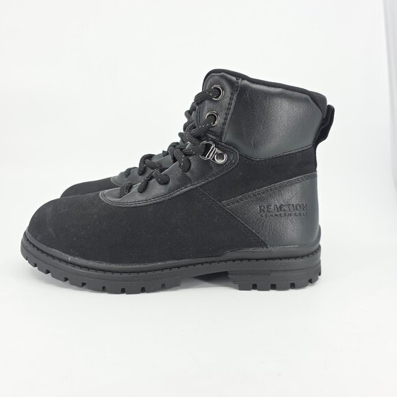 Kenneth Cole Reaction Kids Combat Boots Size 13C Black Suede High Winter Hiking - Picture 1 of 9